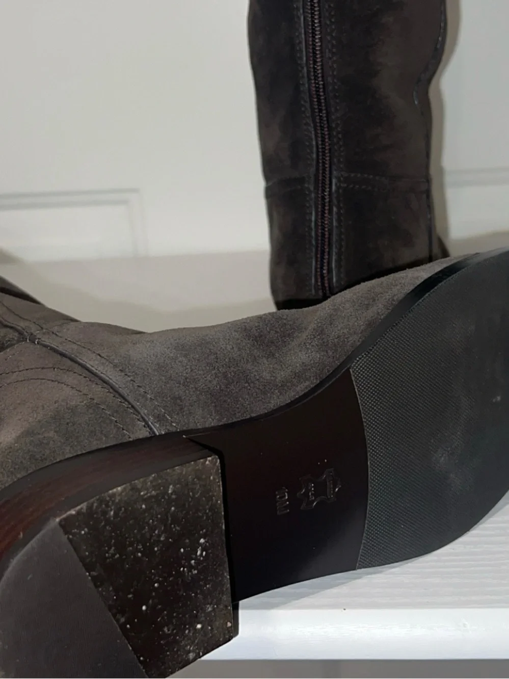 TORY BURCH Simone Dark Brown Suede Over-the-Knee Boots